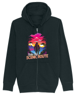 in stil synthwave - Take the scenic route Hanorac cu fermoar Unisex Connector