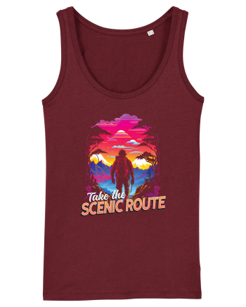 in stil synthwave - Take the scenic route Burgundy