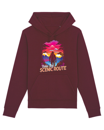 in stil synthwave - Take the scenic route Burgundy