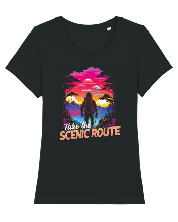 in stil synthwave - Take the scenic route Black