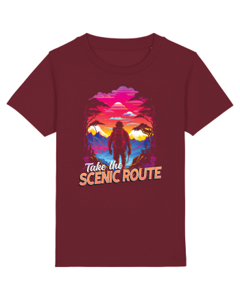 in stil synthwave - Take the scenic route Burgundy