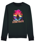 in stil synthwave - Take the scenic route Bluză mânecă lungă Unisex Rise
