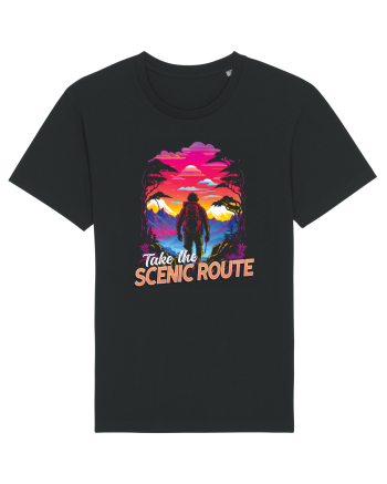 in stil synthwave - Take the scenic route Black