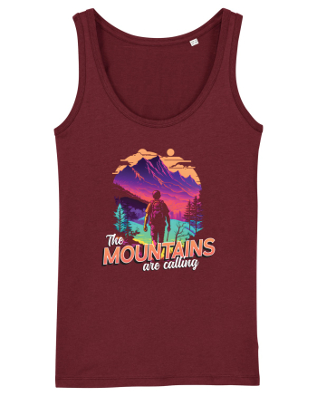 in stil synthwave - The mountains are calling Burgundy