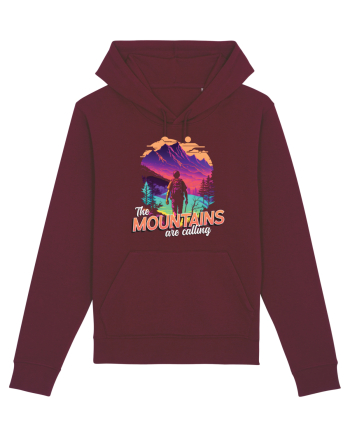 in stil synthwave - The mountains are calling Burgundy