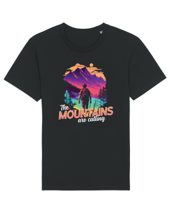 in stil synthwave - The mountains are calling Black