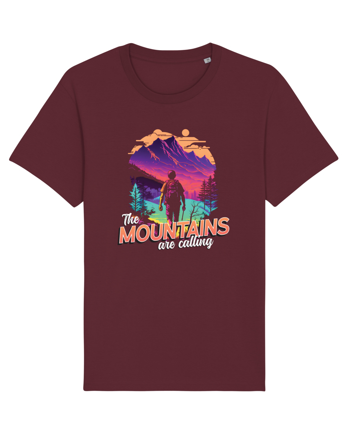 Tricou mânecă scurtă Unisex Rocker Burgundy