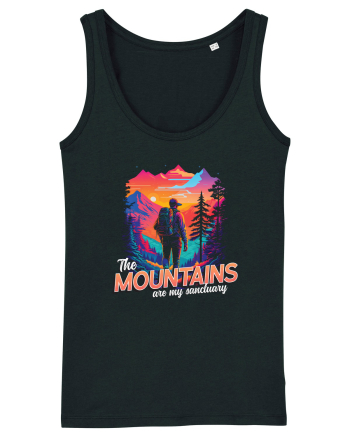 in stil synthwave - The mountains are my sanctuary Black