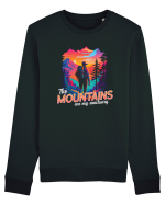 in stil synthwave - The mountains are my sanctuary Bluză mânecă lungă Unisex Rise
