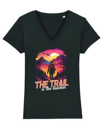 in stil synthwave - The trail is the teacher Black