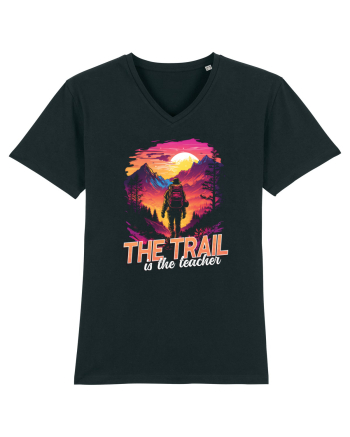 in stil synthwave - The trail is the teacher Black