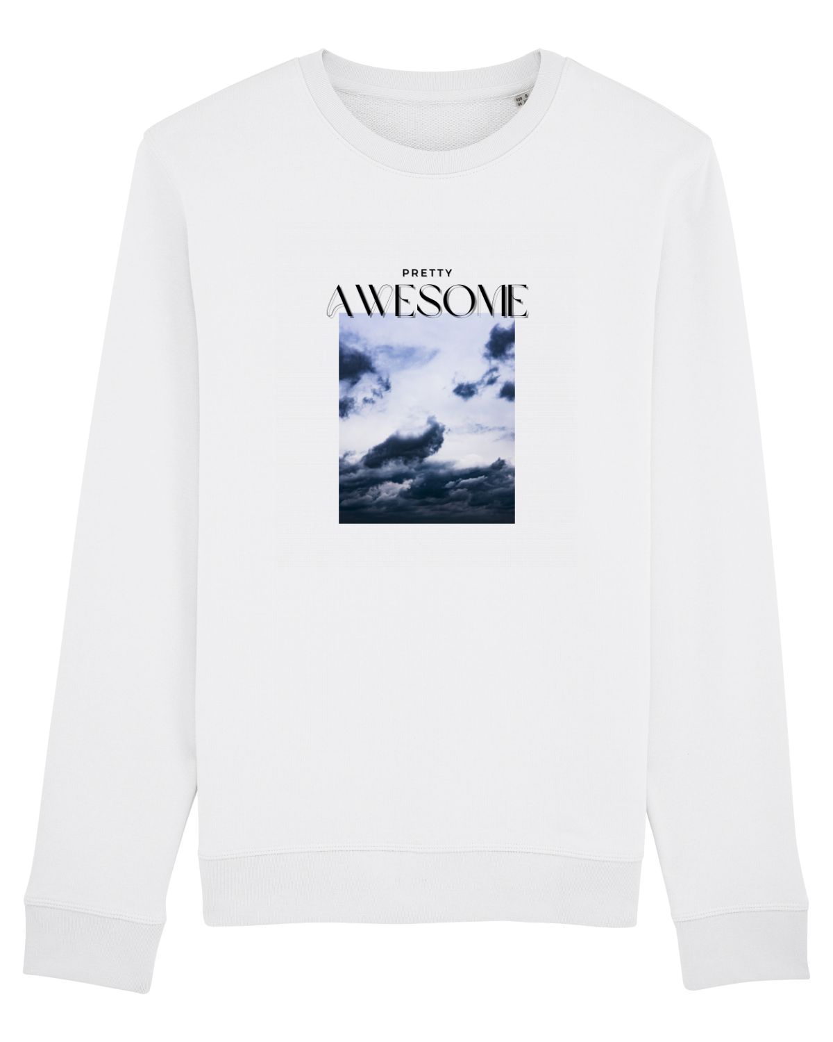 Bluză mânecă lungă Unisex Rise White