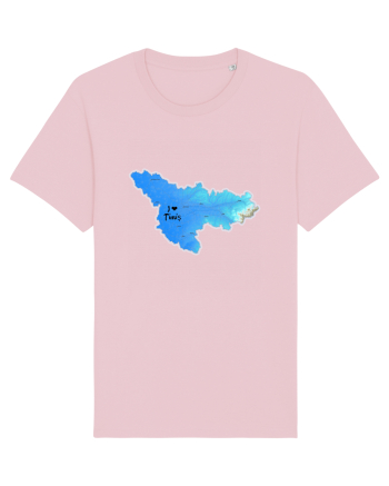 Timiș County Map Cotton Pink