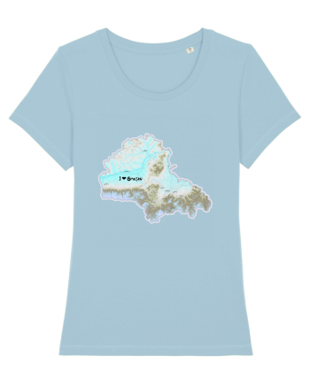 Brașov County Map Sky Blue