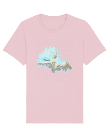 Brașov County Map Cotton Pink