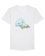 Brașov County Map Tricou mânecă scurtă guler larg Bărbat Skater