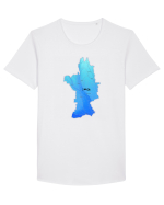 Olt County Map Tricou mânecă scurtă guler larg Bărbat Skater