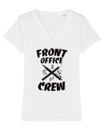Front Office Crew Tricou mânecă scurtă guler V Damă Evoker