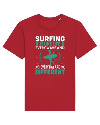 Surfing is like life every wave and every day are different Red