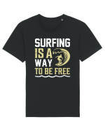 Surfing is a way to be free Tricou mânecă scurtă Unisex Rocker