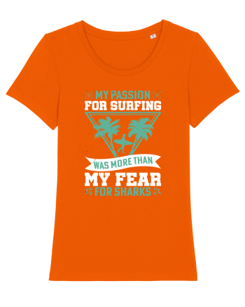 My passion for surfing was more than my fear for sharks Bright Orange