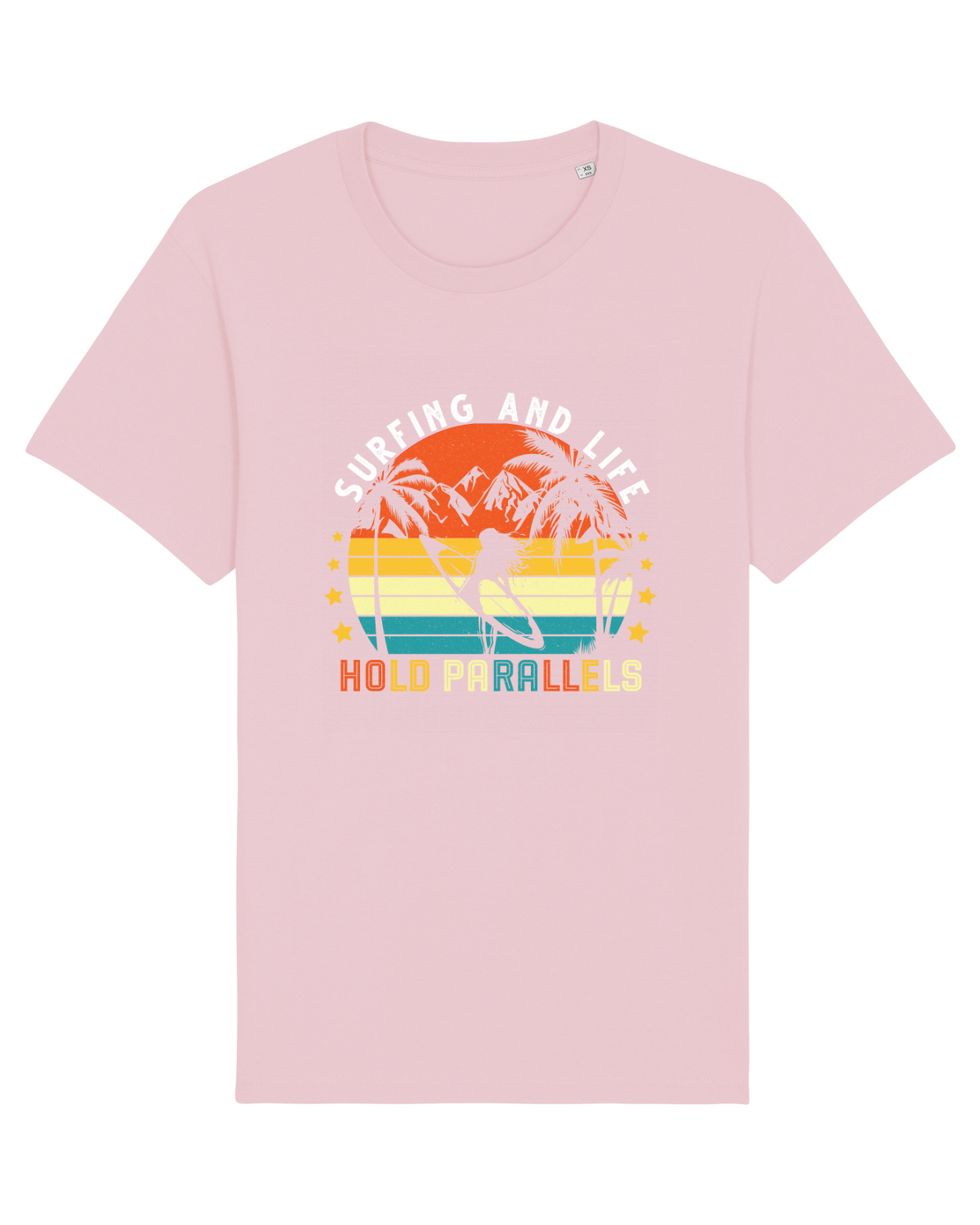 Tricou mânecă scurtă Unisex Rocker Cotton Pink