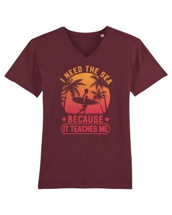 I need the sea because it teaches me Burgundy