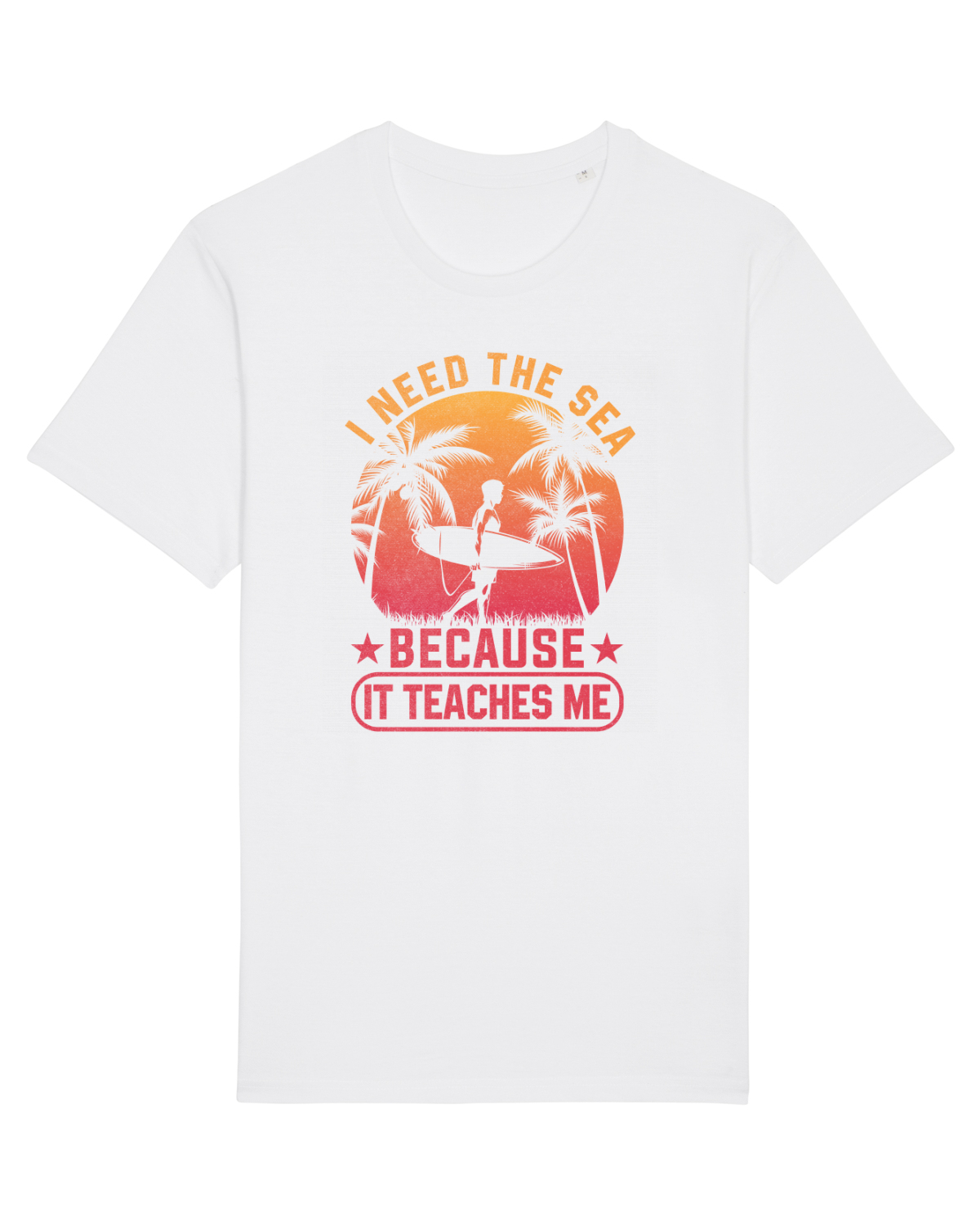 Tricou mânecă scurtă Unisex Rocker White
