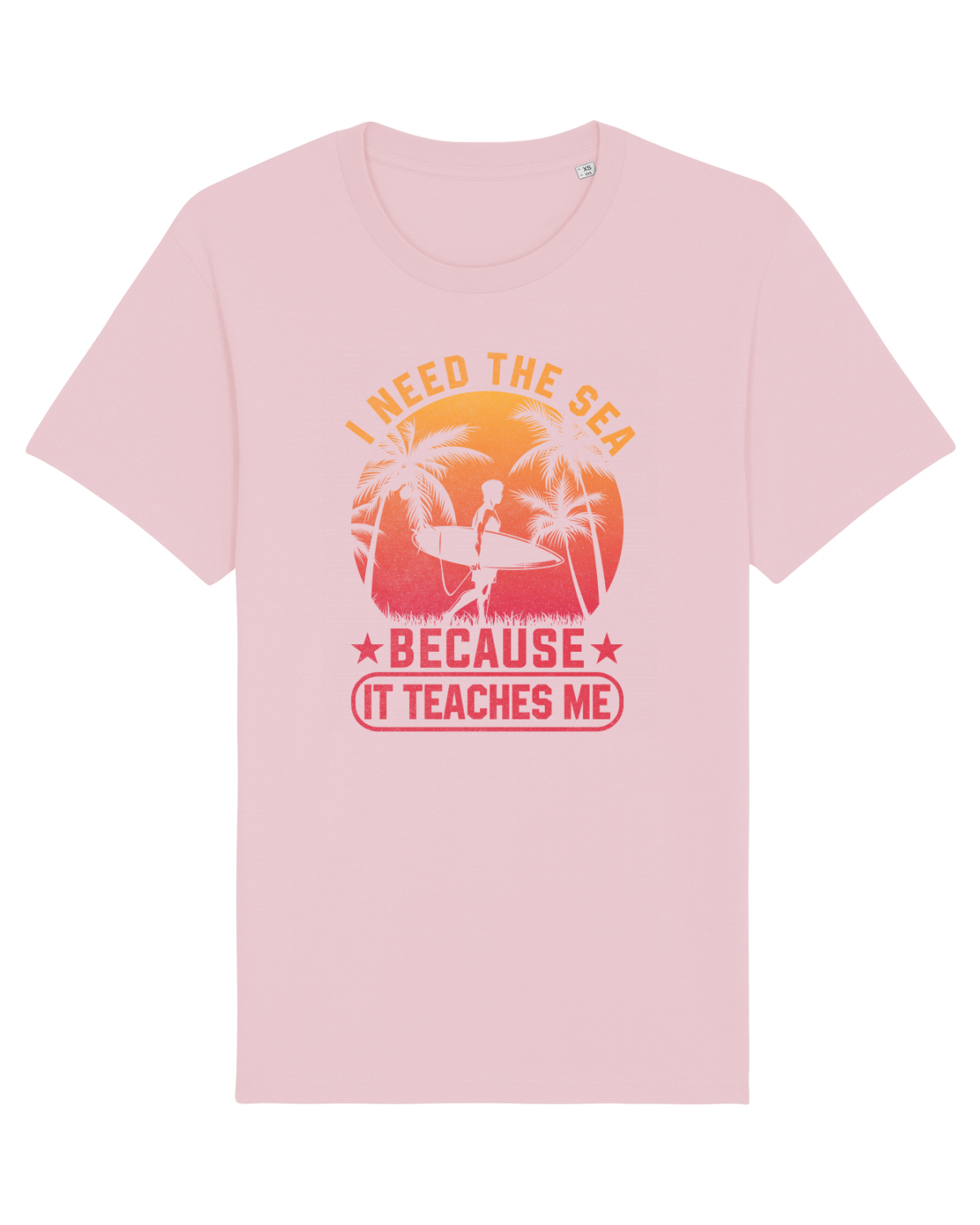 Tricou mânecă scurtă Unisex Rocker Cotton Pink