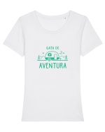 Gata de aventură Tricou mânecă scurtă guler larg fitted Damă Expresser