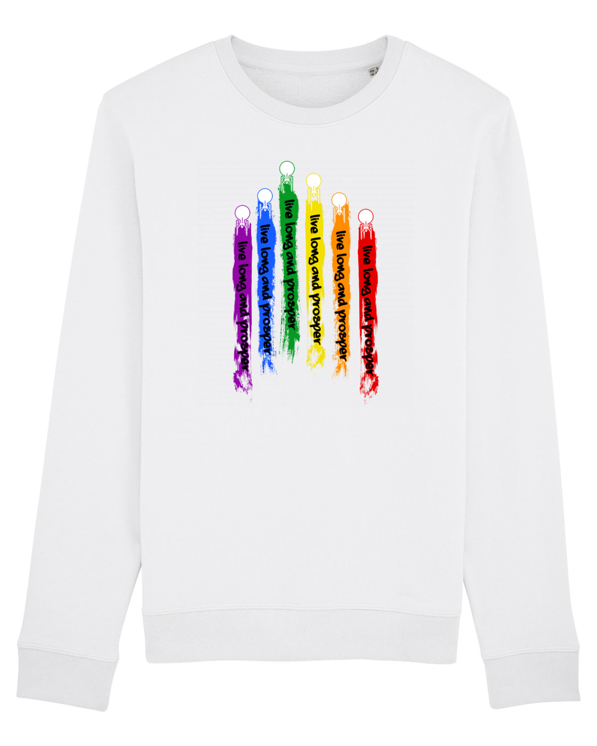 Bluză mânecă lungă Unisex Rise White