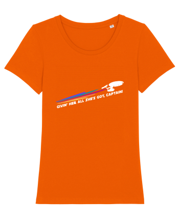 Givin' her all she's got, captain! Bright Orange