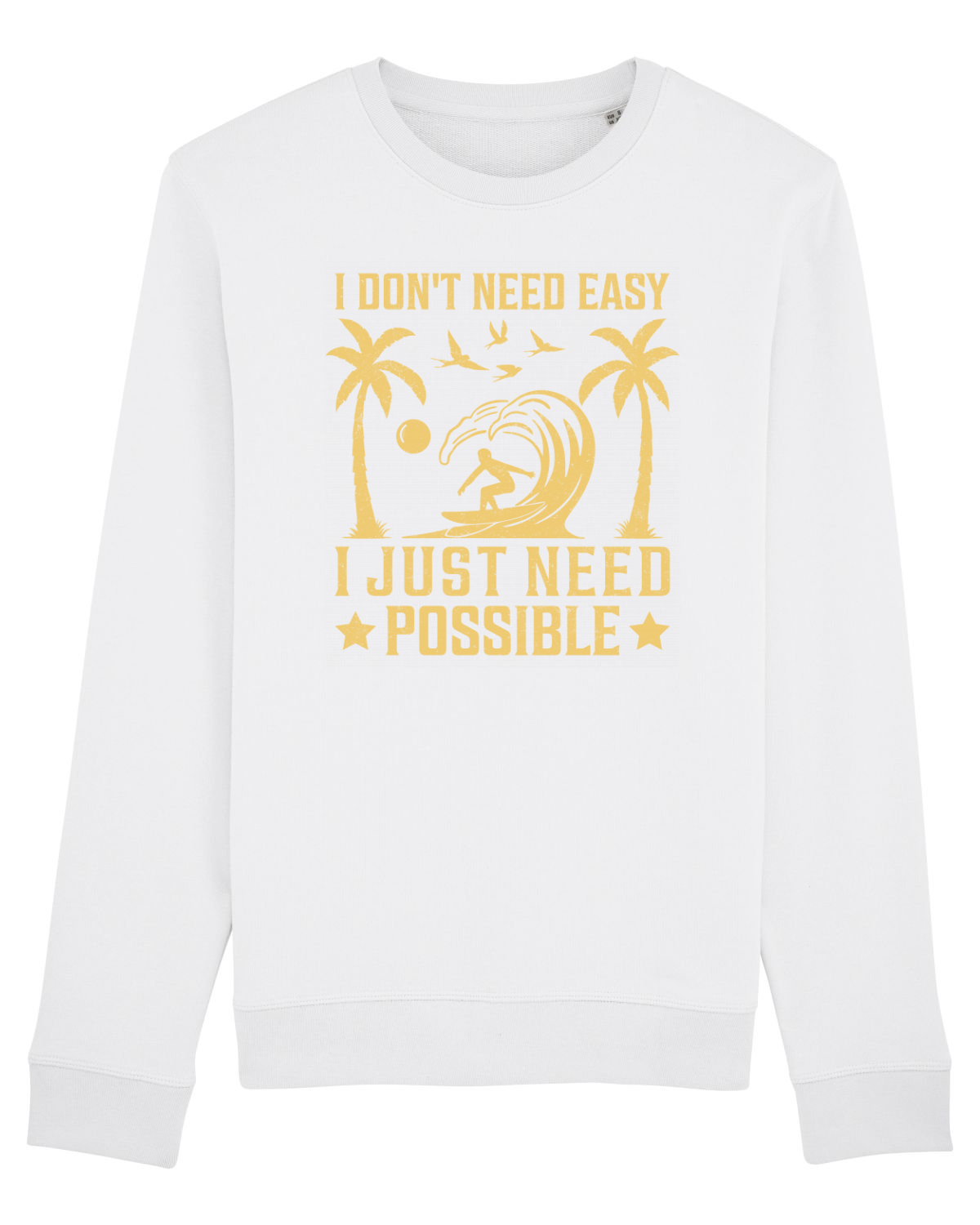 Bluză mânecă lungă Unisex Rise White