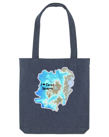 Caraș Severin County Map Midnight Blue