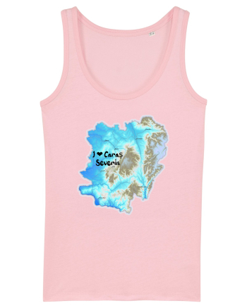 Caraș Severin County Map Cotton Pink