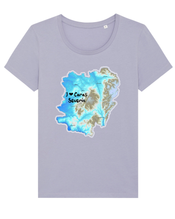 Caraș Severin County Map Lavender