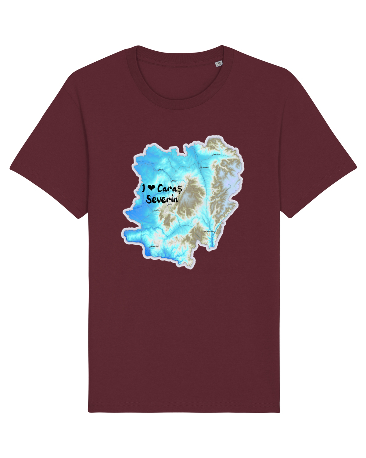 Tricou mânecă scurtă Unisex Rocker Burgundy