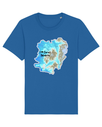 Caraș Severin County Map Royal Blue