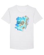 Caraș Severin County Map Tricou mânecă scurtă guler larg Bărbat Skater