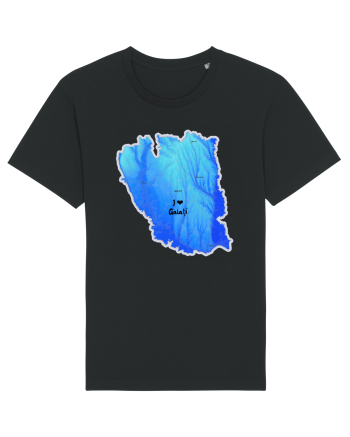 Galați County Map Black