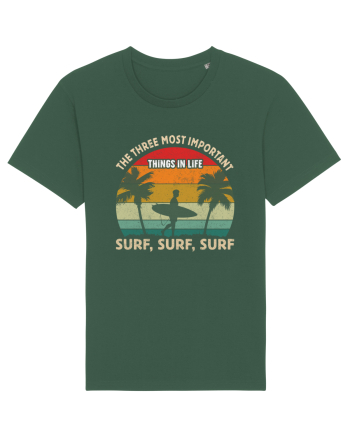 The three most important things in life surf, surf, surf. Bottle Green