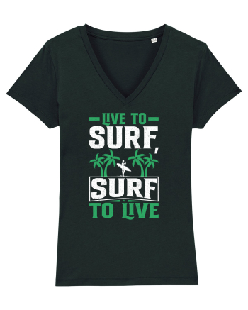 Live to surf, surf to live Black