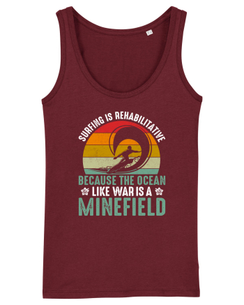 Surfing is rehabilitative because the ocean, like war, is a minefield Burgundy