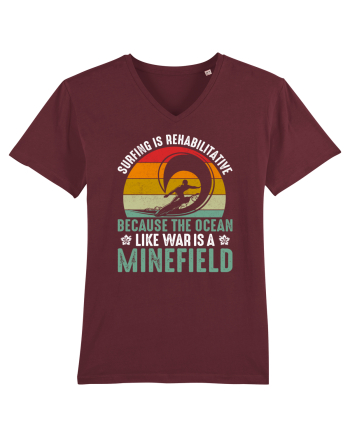 Surfing is rehabilitative because the ocean, like war, is a minefield Burgundy