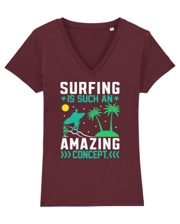 Surfing is such an amazing concept Burgundy