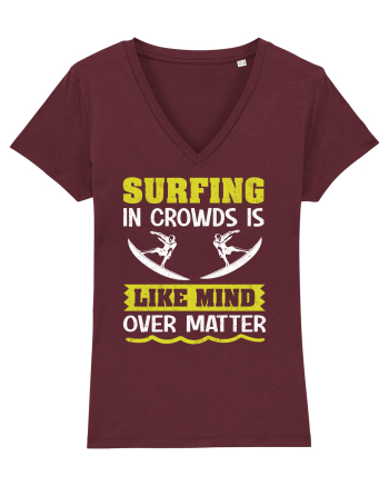 Surfing in crowds is like mind over matter Burgundy