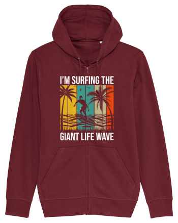 I'm surfing the giant life wave Burgundy