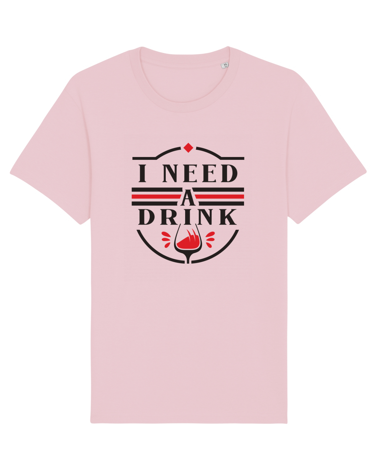 Tricou mânecă scurtă Unisex Rocker Cotton Pink