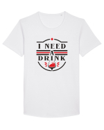 I Need a Drink Tricou mânecă scurtă guler larg Bărbat Skater