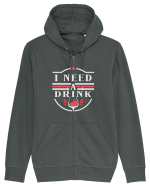 I Need a Drink - White Hanorac cu fermoar Unisex Connector
